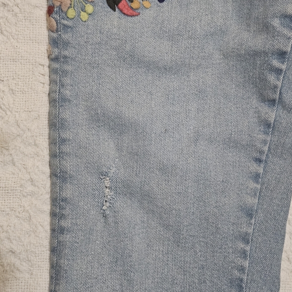 Pilcro and the Letterpress Light Blue Floral Skinny Jeans - Picture 7 of 11